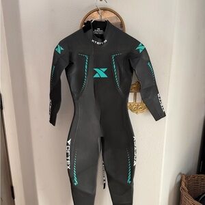 Xterra Women's Black and Teal Swim One Piece